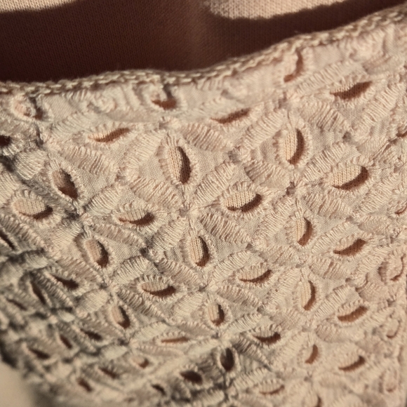 Venus Light Peach Romper Dress Sleeveless Shoulder Ties Front Pockets Women L - Picture 7 of 12